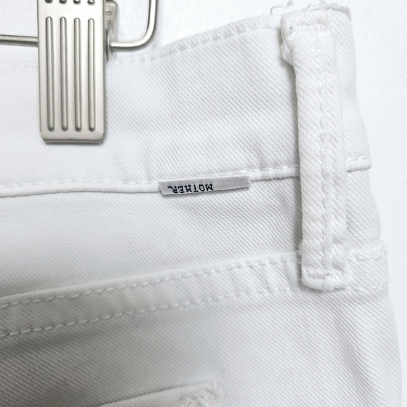 Mother The Drop Out Glass Slipper White Stretchy Denim Jeans Sz 29 - Picture 6 of 12
